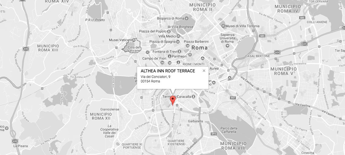 mappa Althea Inn Roma